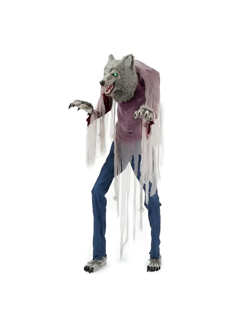 7FT Animated Halloween Werewolf Decoration - Sound Activated Werewolf